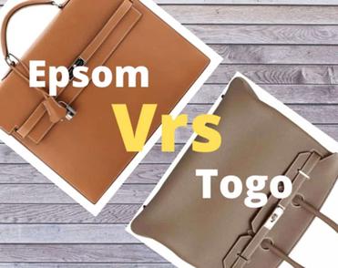 The difference between Togo and Epsom leather