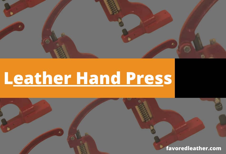 leather hand press